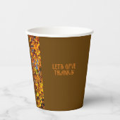 Brown verlaat diner Happy Thanksgiving Papieren Bekers (Voorkant)
