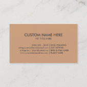 Brown Veterinary Paw Pet Doctor Animal Visitekaartje (Achterkant)