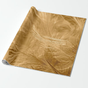 Brown vintage color trends chicken feather texture cadeaupapier