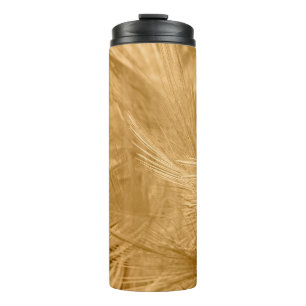 Brown vintage color trends chicken feather texture thermosbeker