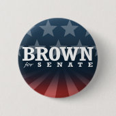BROWN VOOR SENAAT 2014 RONDE BUTTON 5,7 CM (Voorkant)