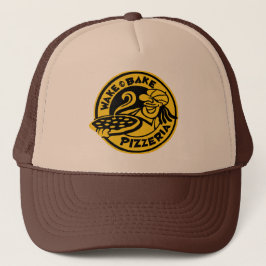 Brown Wake & Bake Custom Logo Trucker Pet