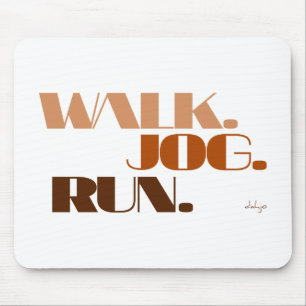 BROWN WALK JOG RUN (font CHUNKY) Muismat