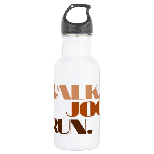 BROWN WALK JOG RUN (font CHUNKY) Waterfles (Voorkant)