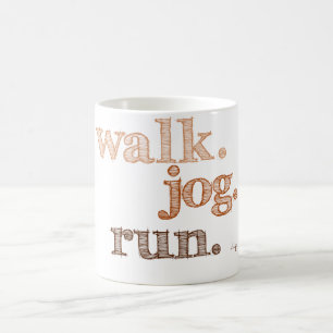 BROWN WALK JOG RUN (font SHADED) Koffiemok