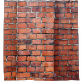 Brown wall brick douchegordijn (Voorkant)