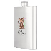 Brown waterverf Monkey Animal Naam tekst toevoegen Flacon (Links)