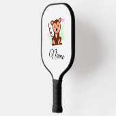 Brown waterverf Monkey Animal Naam tekst toevoegen Pickleball Paddle (Links)