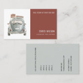 BROWN WATERVERF TAXI HIRING CAB DRIVER SERVICE VISITEKAARTJE (Voorkant / Achterkant)