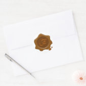 BROWN WAX SEAL Monogram Ronde Sticker (Envelop)