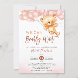 Brown we kunnen wachten tot Teddy Bear Baby shower Kaart