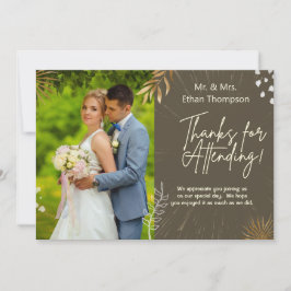 Brown Wedding Couple Foto: Dank je platte Kaart