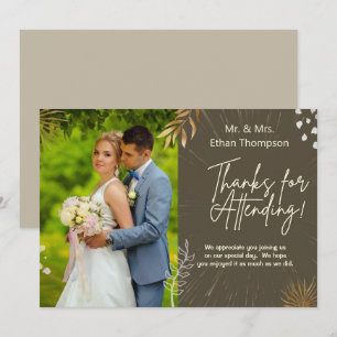 Brown Wedding Couple Foto: Dank je platte Kaart