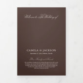 Brown Wedding Drieluik Programma (Cover)