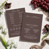  Brown Wedding Flat Program Kaart