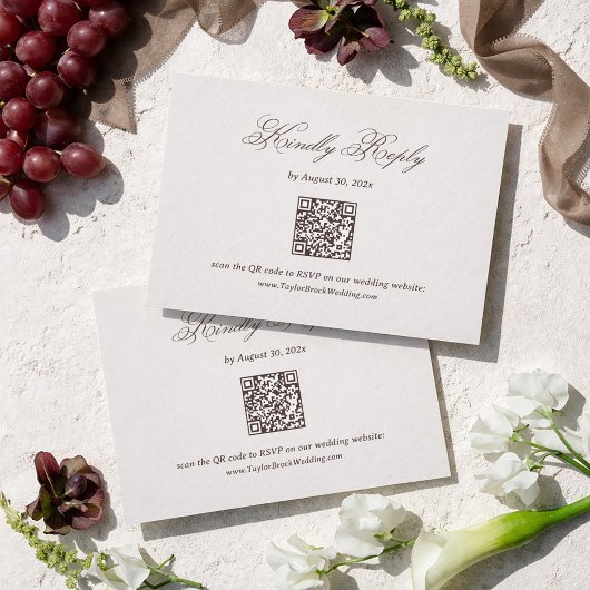 Brown Wedding RSVP  Informatiekaartje