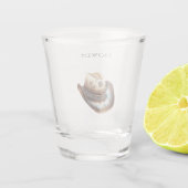 Brown Western Howdy Cowboy Pet Shot Glas (Achterkant)