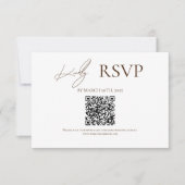 Brown Where Forever Begins Wedding RSVP Cards (Voorkant)