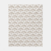 Brown white ethnic African traditional pattern Fleece Deken (Voorkant)