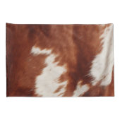 Brown White Faux Koeienhuid Kussensloop (Achterkant-Rechts)