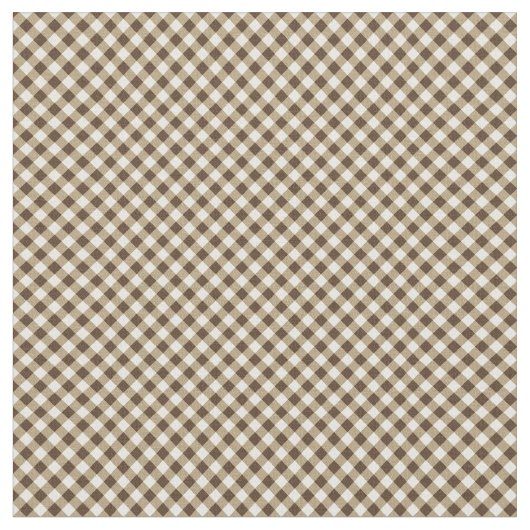 Brown White Gingham Stof (Close Up)