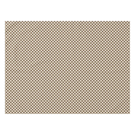 Brown White Gingham Tafelkleed (Voorkant (Horizontaal))