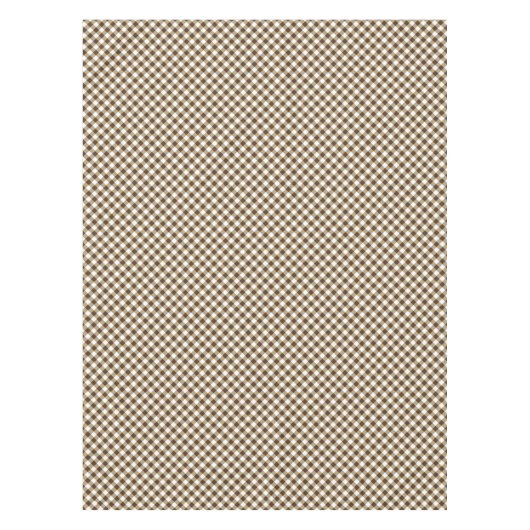 Brown White Gingham Tafelkleed (Voorkant)