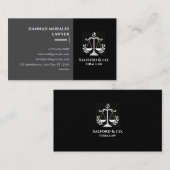 Brown & White Minimalist Attorney Modern Lawyer Visitekaartje (Voorkant / Achterkant)