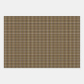Brown White Plaid Classic Pattern Rustic Inpakpapier Vel (Voorkant 3)