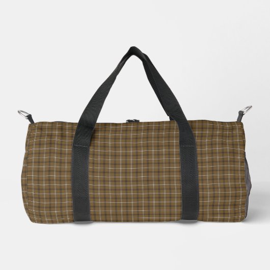 Brown White Plaid Classic Pattern Rustic Plunjezak (Voorkant)