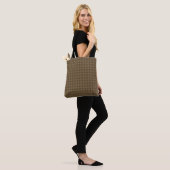 Brown White Plaid Classic Pattern Rustic Tote Bag (Op model)