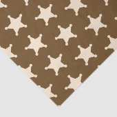 Brown White Sheriff Cowboy Stars Rustic Farmer Tissuepapier (Detail)