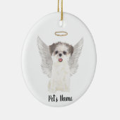 Brown & White Shih Tzu Sympathy Memorial Keramisch Ornament (Rechts)