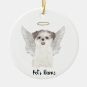 Brown & White Shih Tzu Sympathy Memorial Keramisch Ornament (Voorkant)