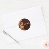 Brown Wicker Stars Sticker (Envelop)