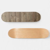 Brown Wood Grain Pattern Zen Persoonlijk Skateboard (Horizontaal)