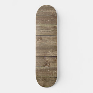 Brown Wood Grain Pattern Zen Persoonlijk Skateboard