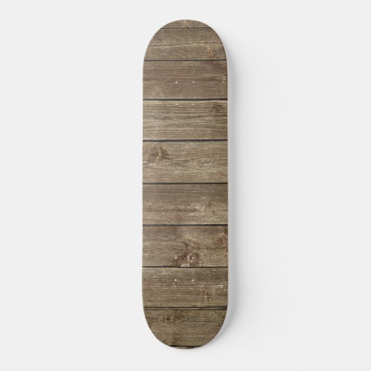 Brown Wood Grain Pattern Zen Persoonlijk Skateboard (Voorkant)