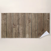 Brown Wood Grain Pattern Zen Strandlaken (Voorkant)