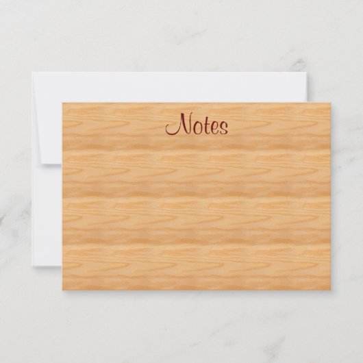 Brown Wood Look Calligraphed Script Text Sjabloon (Voorkant)