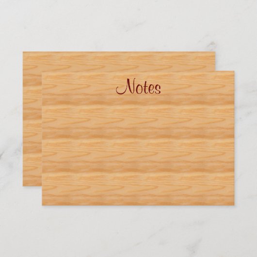 Brown Wood Look Calligraphed Script Text Sjabloon (Voorkant / Achterkant)