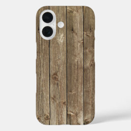 Brown Wood Pattern Handsome Zen iPhone 16 Hoesje