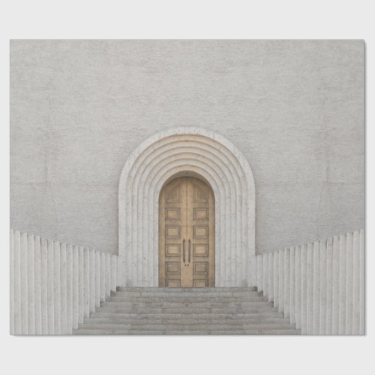 BROWN WOODEN CADEAUPAPIER (Vlak)