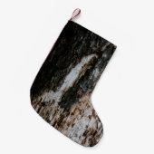 Brown wooden log kleine kerstsok (Voorkant (Hangend))