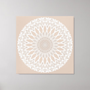 Brown Wool Tristyns Mandala Canvas Afdruk