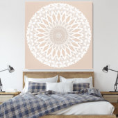 Brown Wool Tristyns Mandala Canvas Afdruk (Insitu (Slaapkamer))