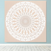 Brown Wool Tristyns Mandala Canvas Afdruk (Insitu (Houten vloer))