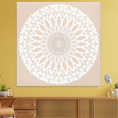 Brown Wool Tristyns Mandala Canvas Afdruk (Insitu (Woonkamer))