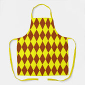 Brown Yellow Harlequin Checkered Design  Schort (Voorkant)