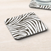 Brown Zebra Print Bier Onderzetter (Linkerzijde)